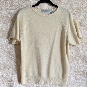 Carolyn Taylor Soft Cream Crewneck Top